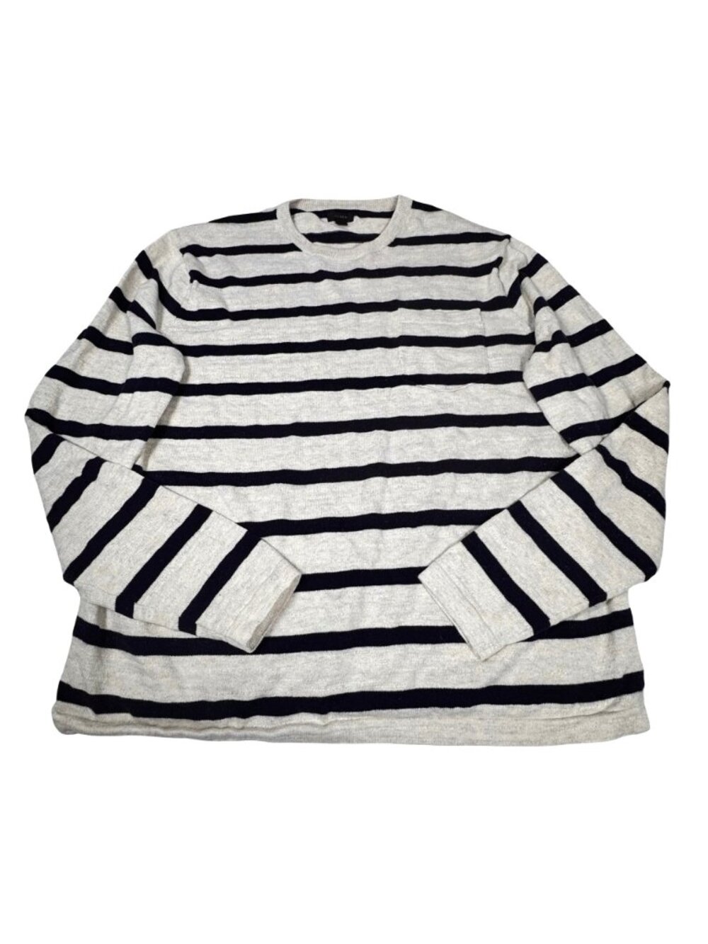 J. Crew 100% Cotton Striped Sweater Sz L Preppy Heritage Nautical - Picture 11 of 11